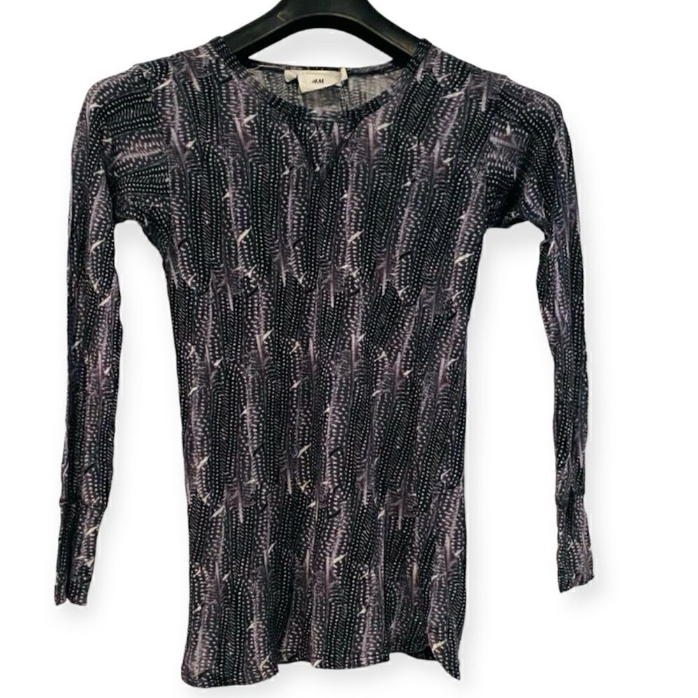 Isabel Marant for H&M Feather Print Linen Top Size 2 - Picture 3 of 8